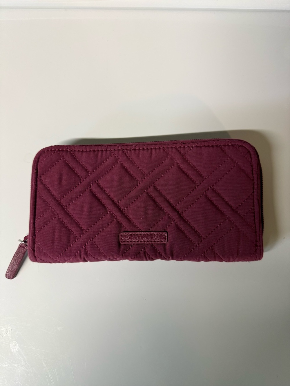 Vera Bradley Quilted Zip-Around Wallet – Burgundy